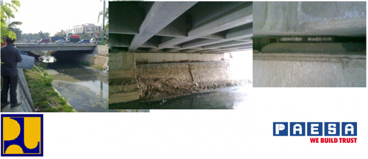 Bearing Pad Levelling Mortar application @ A. Yani Bridge Road, Bekasi.